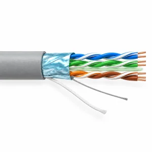 CASITEK Category 6 F/UTP LAN cable with aluminium foil shielding, tinned copper drain wire and PVC sheath