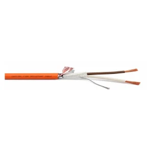 CASITEK LSZH fire resistant instrument cable with ceramic silicone insulation, mica tape fire barrier, Al foil screen and orange LSZH sheath