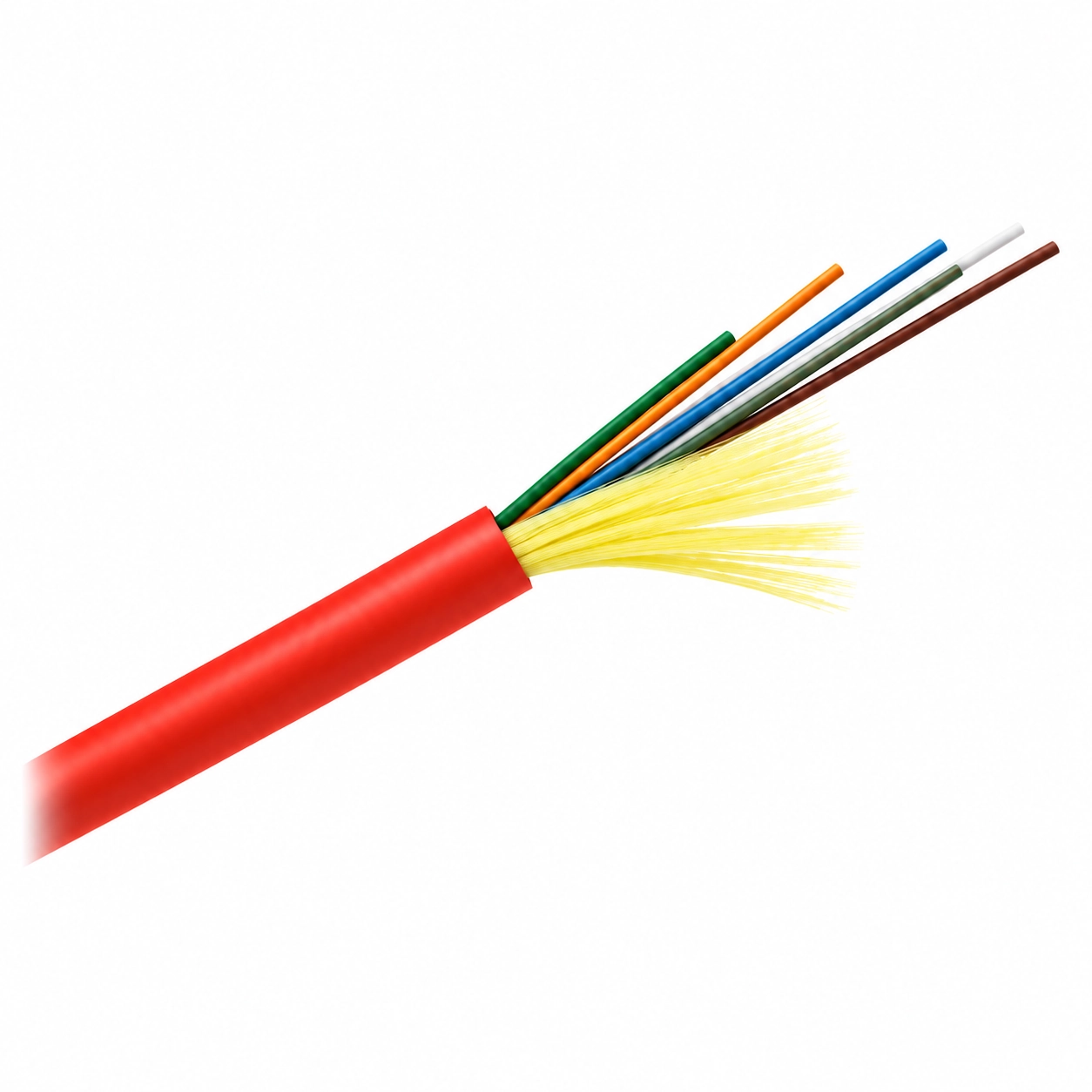 CASITEK GJFJV OM1 OM2 indoor tight-buffered optical fiber cable with orange sheath and aramid yarn strength member