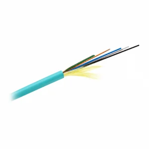 CASITEK GJFJV OM3 OM4 10G indoor tight-buffered optical fiber cable with aqua sheath and aramid yarn strength member