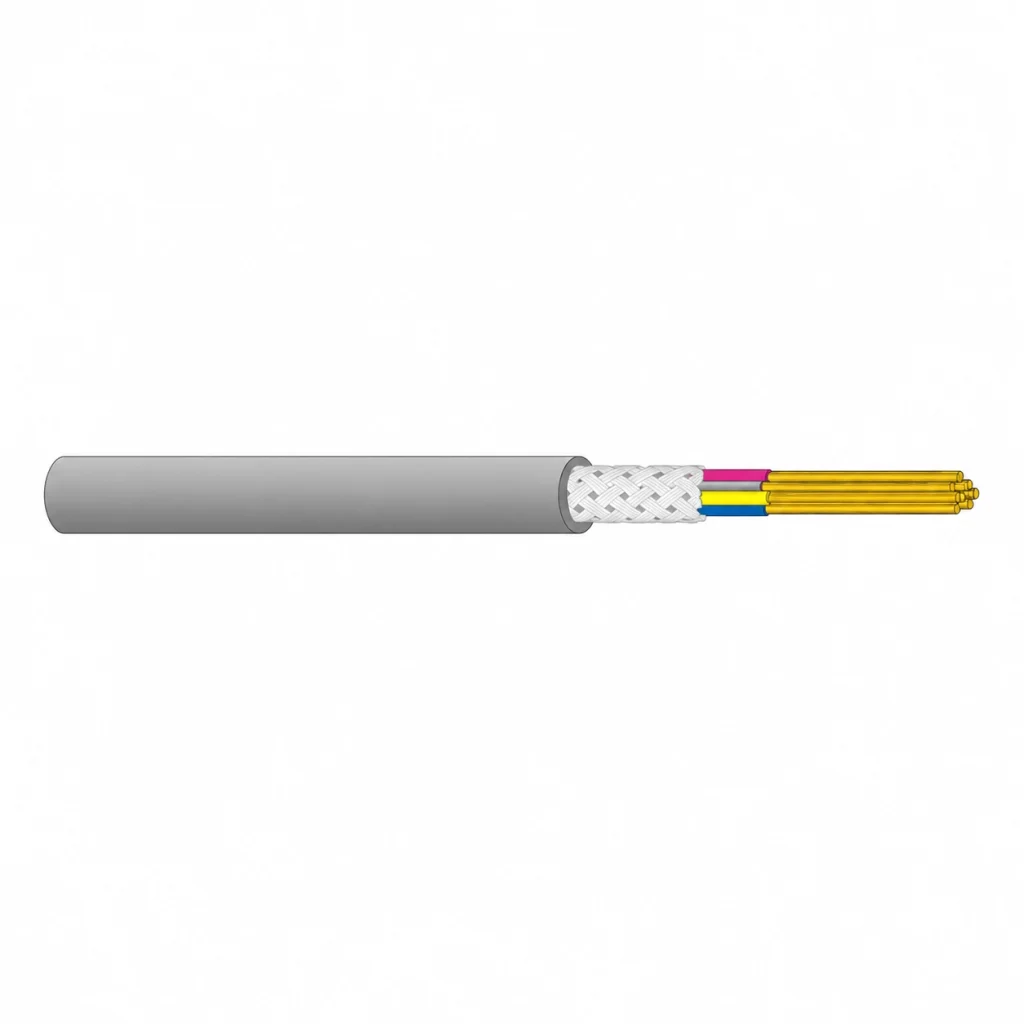CASITEK LiHCH LSZH shielded control cable with Class 5 copper conductors, PE insulation and tinned copper braid shield