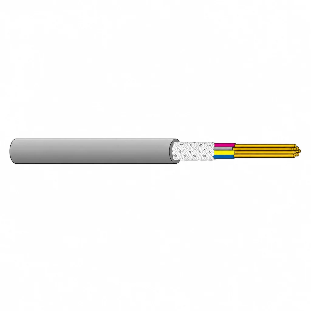 CASITEK LiYCY PVC shielded signal cable with Class 5 copper conductors, tinned copper braid screen and grey PVC sheath