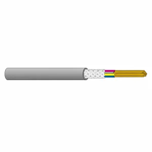 CASITEK LiYCY PVC shielded signal cable with Class 5 copper conductors, tinned copper braid screen and grey PVC sheath